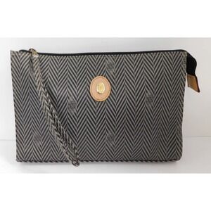 MARK CROSS  Coated Canvas Cambas Medium Clutch Bag Italy